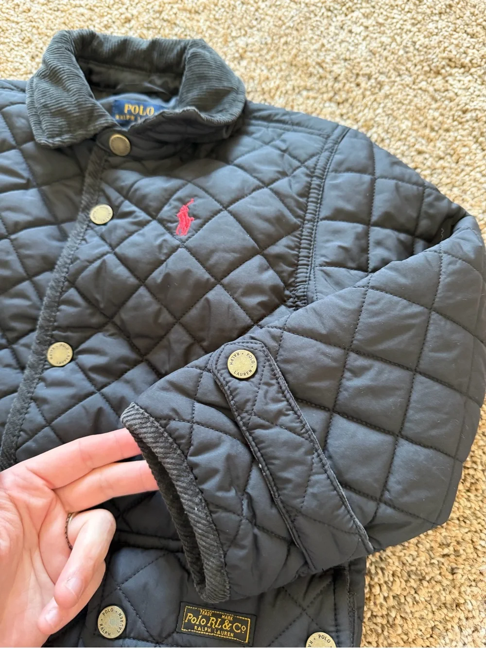 POLO RALPH LAUREN Navy Blue Quilted Jacket